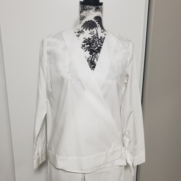 2/$20Massimo Dutti Cotton Wrap blouse - Picture 1 of 6